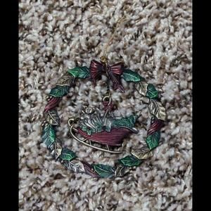 Russ Heirloom Collection 17161 Christmas Wreath Sleigh Ornament